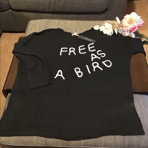 Le Lis “Free As A Bird” over sized sweater, medium